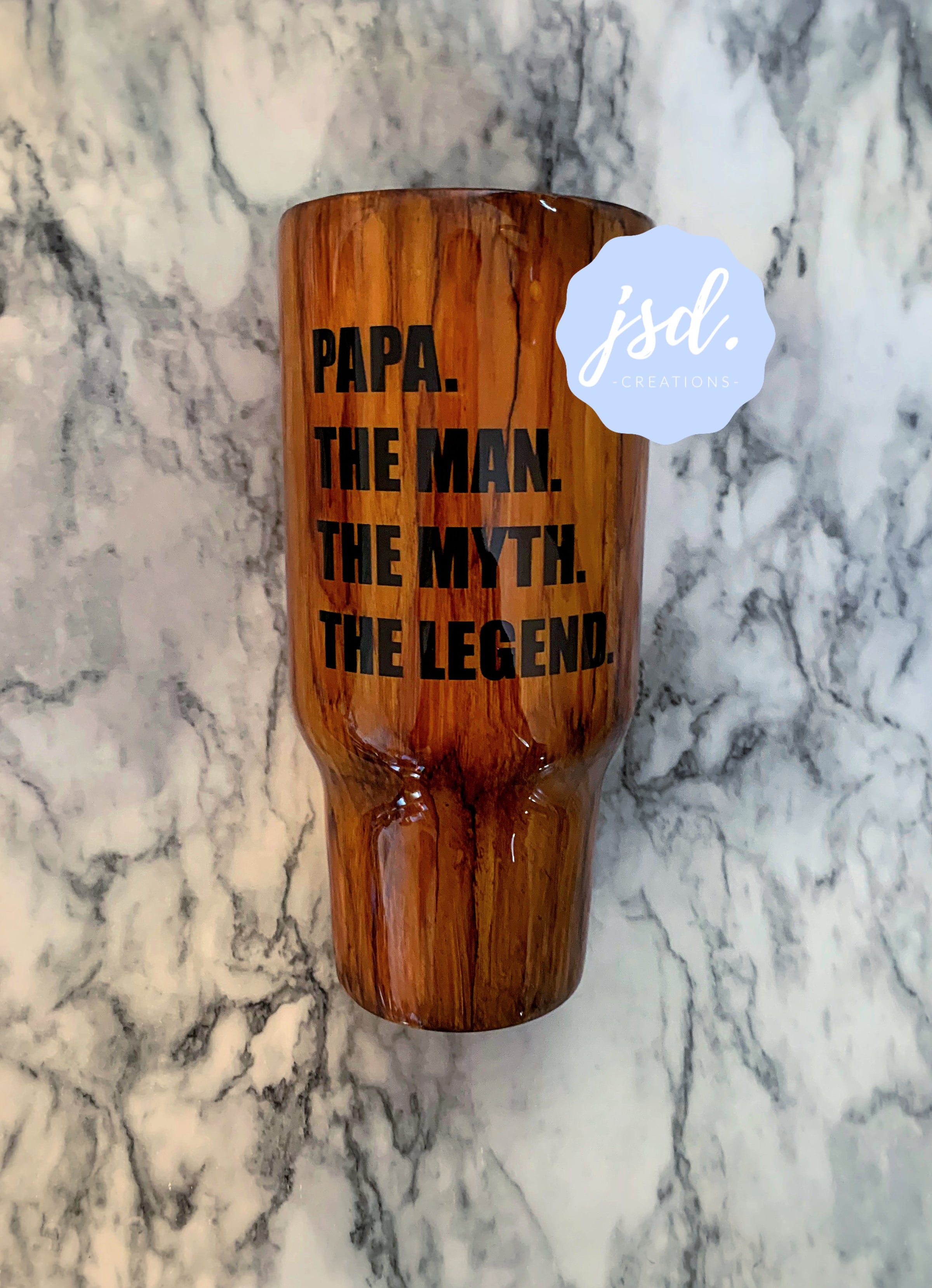 Papa Wood Grain tumbler